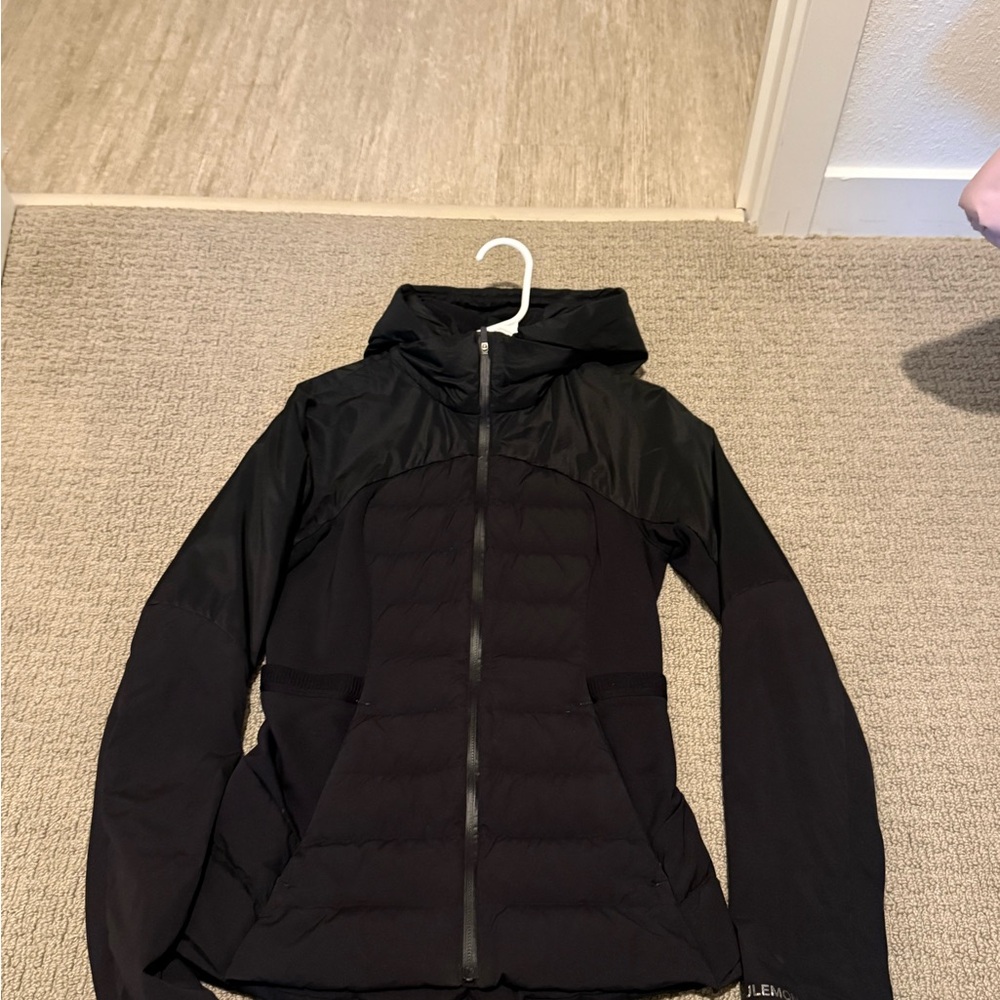 lululemon athletica Black Hooded Puffer Jacket